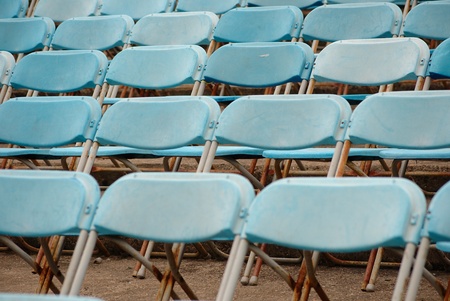 Empty seats for open air eventの写真素材