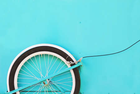 Ice cream seller with bicycle on the street.の写真素材