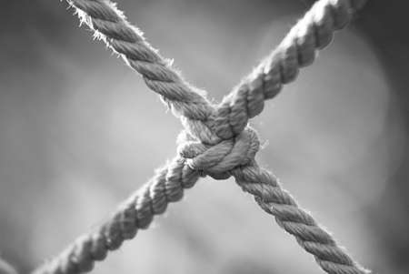 Roll of Ship Rope background - Black and Whiteの写真素材