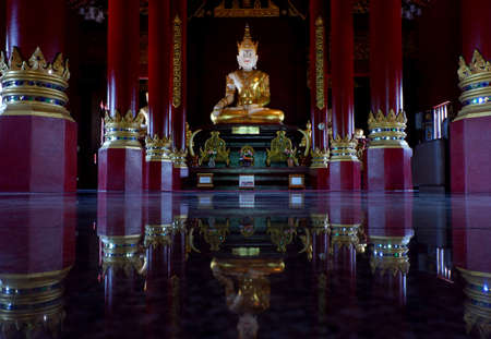 Beautiful Buddha images in Chiang mai, Thailand.のeditorial素材