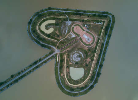 Heart Island at Sukhothai province in Thailand.の写真素材