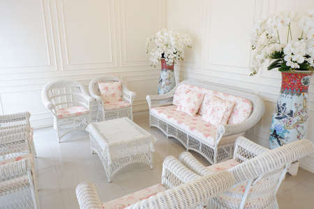 White Colonial interior style.の写真素材