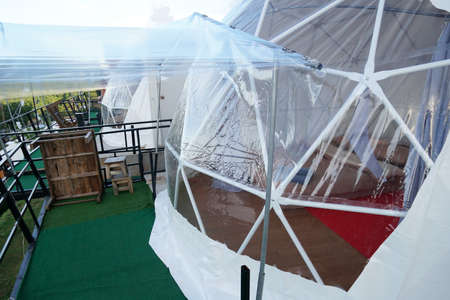 Close to Geodesic dome camping Tents in Asia.