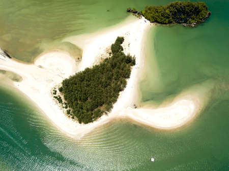 Aerial view Ao Nang beach famous place in Krabi, Thailand.