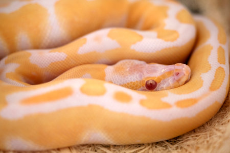 Close up Beautiful Snakes in nature background.の写真素材
