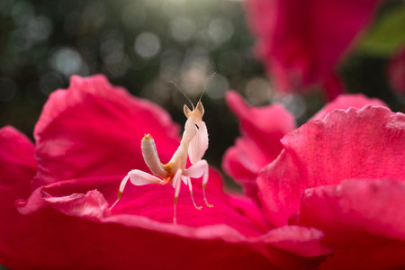 Pink Orchid Mantis in Thailand and Southeast-Asia.の写真素材