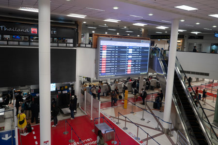 CHIANG MAI, THAILAND - 15 SEPTEMBER, 2024 : check-in area in Chiang Mai International Airport.
