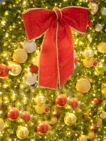 Red Ribbon for Christmas Celebration.