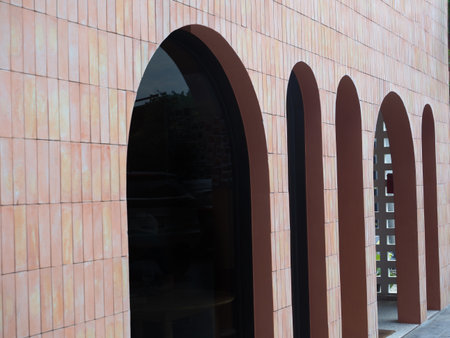 Red Bricks wall Pattern for Nature Background.の写真素材