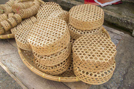Bamboo basketsの写真素材