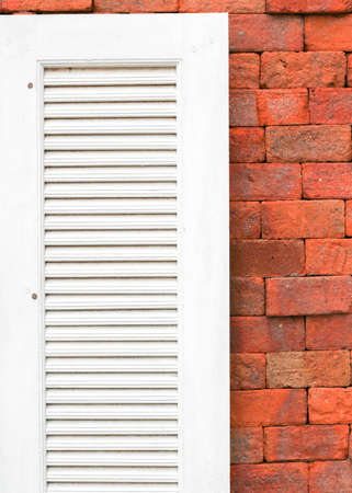 Door with a brickの写真素材