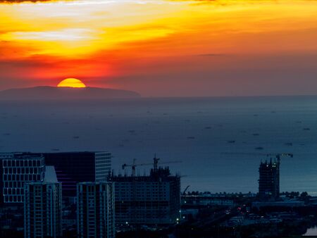 Sunset in Manila, Philippinesの写真素材