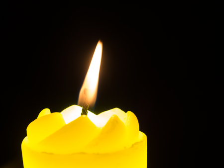 yellow candle lightの写真素材