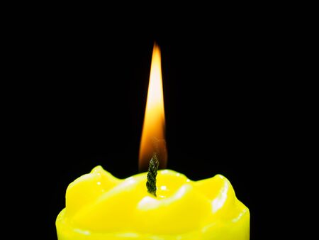 yellow candle lightの写真素材