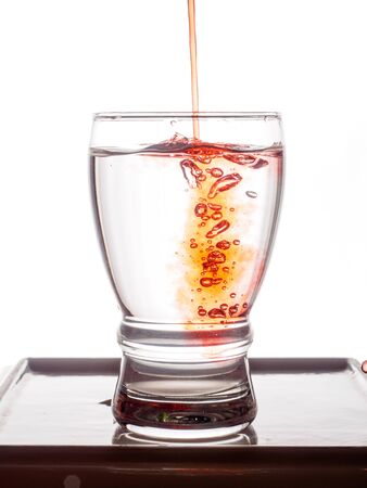 glass with waterの写真素材