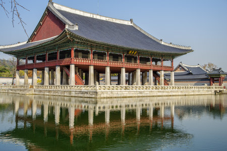 Nov 16,2016 at Gyeongbokgung Palace, Seoul, Koreaのeditorial素材