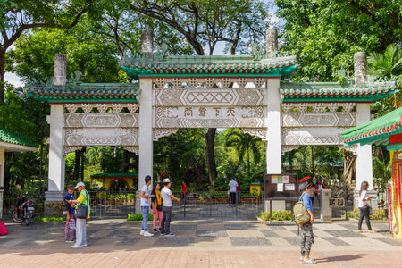 Dec 4, 2016 Chinese garden at Rizal Park, Manila, Philippinesのeditorial素材
