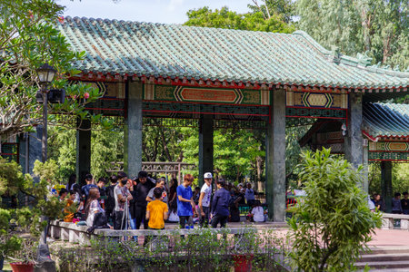 Dec 4, 2016 Chinese garden at Rizal Park, Manila, Philippinesのeditorial素材