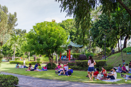 Dec 4, 2016 Chinese garden at Rizal Park, Manila, Philippinesのeditorial素材