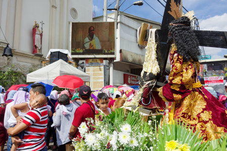 Black Nazarene festival at Quiapo district , Manila , Philippines