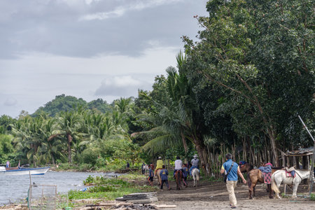 Taal Lake at TagayTay City, Philippinesのeditorial素材