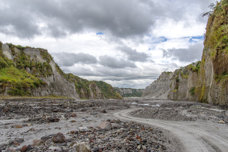 Mountain Pinatubo Crater Lake trekkingの写真素材