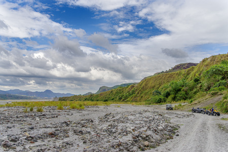 Mountain Pinatubo Crater Lake trekkingの写真素材