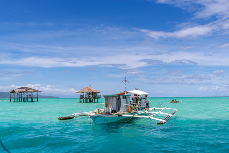 Beautiful beach Sand Bar at Dumaguete, Philippinesのeditorial素材