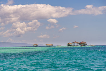 Beautiful beach Sand Bar at Dumaguete, Philippinesのeditorial素材