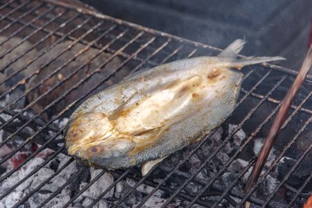 Filipino favorit fish grilled bangus - Milkfishの写真素材