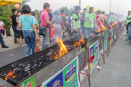 Apr 30, 2017  cook milk fish at Bangus Festival, Dagupan city , Philippineのeditorial素材