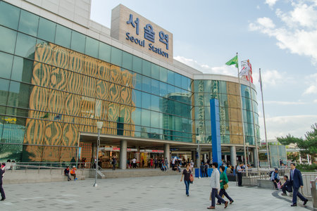 May 26,2017 front of Seoul Station , Seoul , South Koreaのeditorial素材