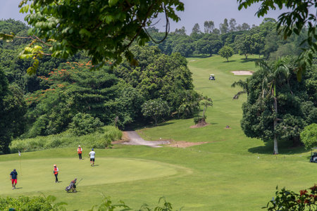 green in golf club at the Philippinesのeditorial素材