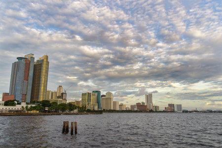 Sunset in Manila Bay, Philippinesのeditorial素材