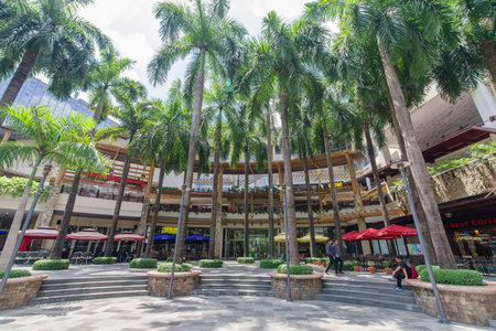 Sep 10, 2017 Greenbelt3 View from Greenbelt Park, Makati, Philippinesのeditorial素材