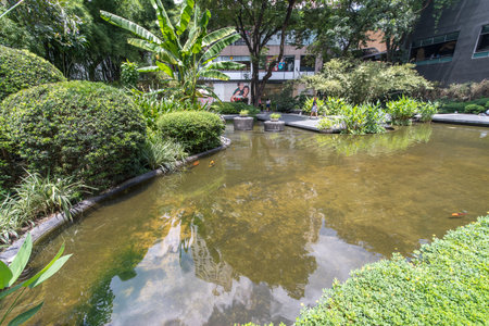 Sep 10, 2017 Garden at Greenbelt Park, Makati ,Philippinesのeditorial素材