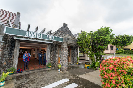 Sep 20,2017 Arrival area at Basco Airport, Batanes, Philippinesのeditorial素材