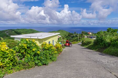 view from hill in Ivatan , Batanes, Philippinesの写真素材