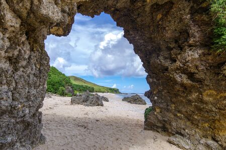 Morong Beach at Sabtang, Batanes, Philippinesの写真素材