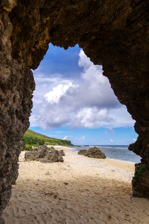 Morong Beach at Sabtang, Batanes, Philippinesの写真素材