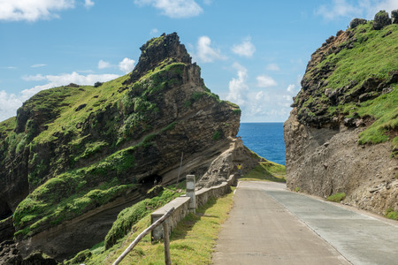 Road at Batan island, Batanes, Philippinesの写真素材
