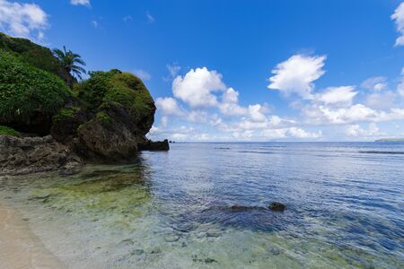 Beautiful white beach in Ivana Island, Batanes , Philippinesの写真素材