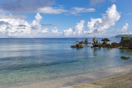 Beach at Basco, Batan Island , Batanes, Philippinesの写真素材