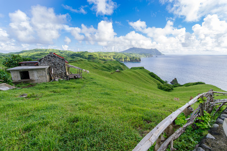 Mahatao Hilll at Batan Island , Batanes, Philippinesの写真素材