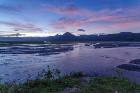 Beautiful sunset in Mt.Pinatubo, Philippinesの写真素材