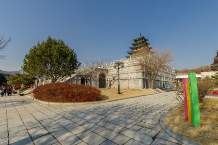 National Folk Museum of Korea Main building,Seoul , Koreaのeditorial素材