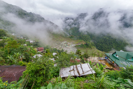 beautiful landscape  Batad rice terrace  in Banaue, Philippinesのeditorial素材