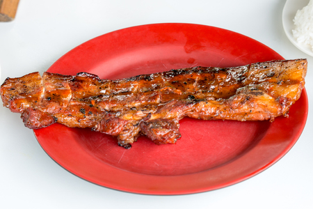Famous food in the Philippines Liempo, Philippinesの写真素材