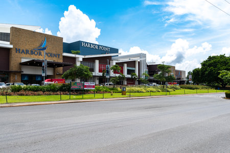 Subic, Philippines : July 1, 2018 Front of Harbor Point Mall in Subic free port zoneのeditorial素材