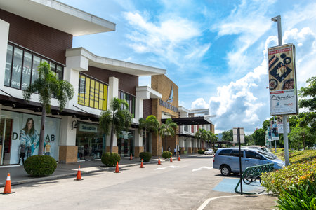 Subic, Philippines : July 1, 2018 Front of Harbor Point Mall in Subic free port zoneのeditorial素材